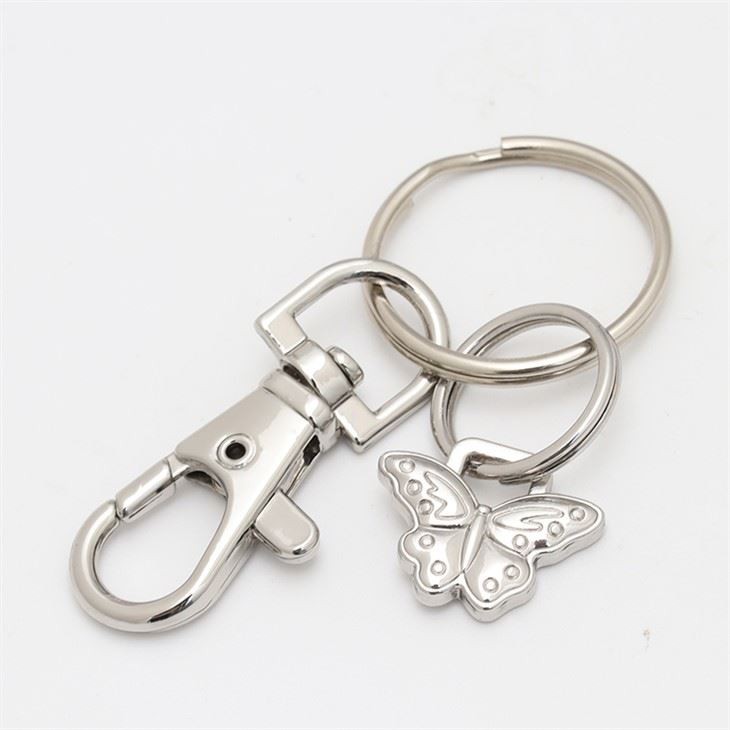 Sleutelhanger met kleine vlinder aangepaste nikkel sleutelhanger